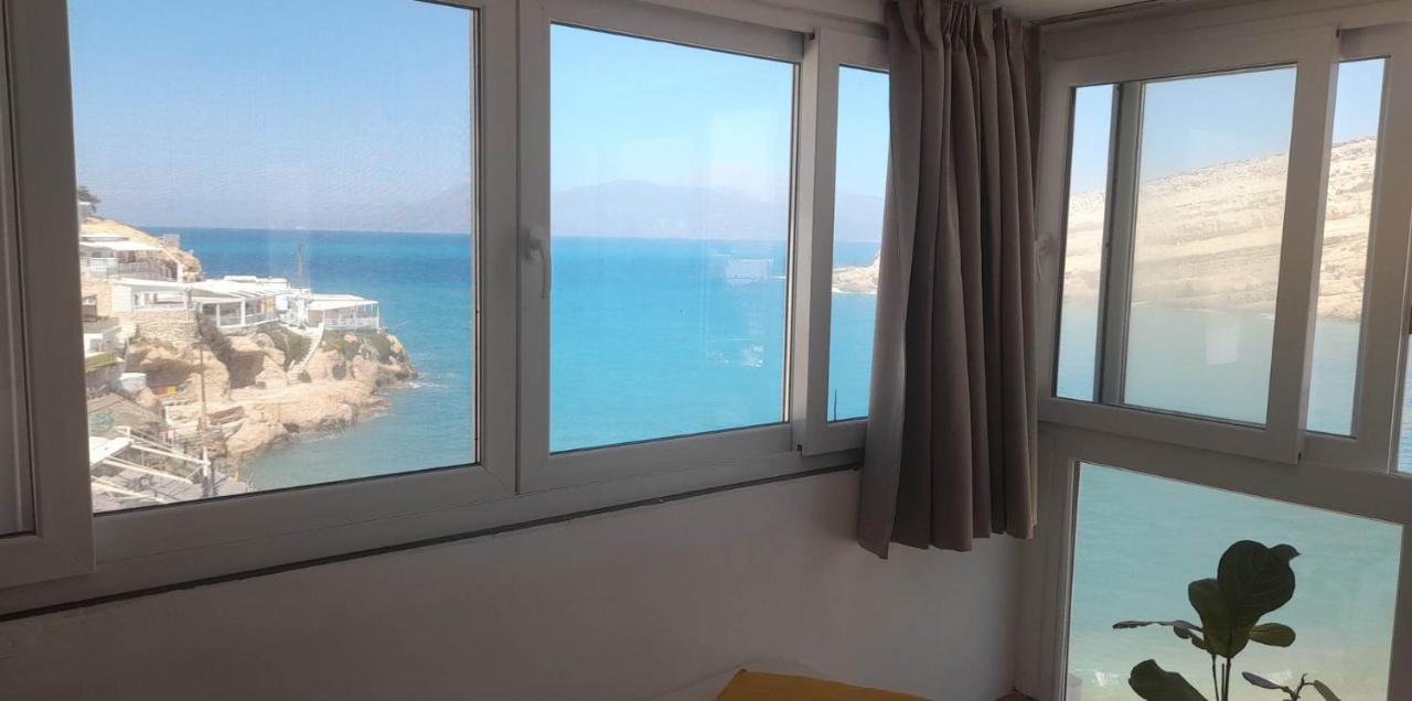 Beach View Matala Bagian luar foto