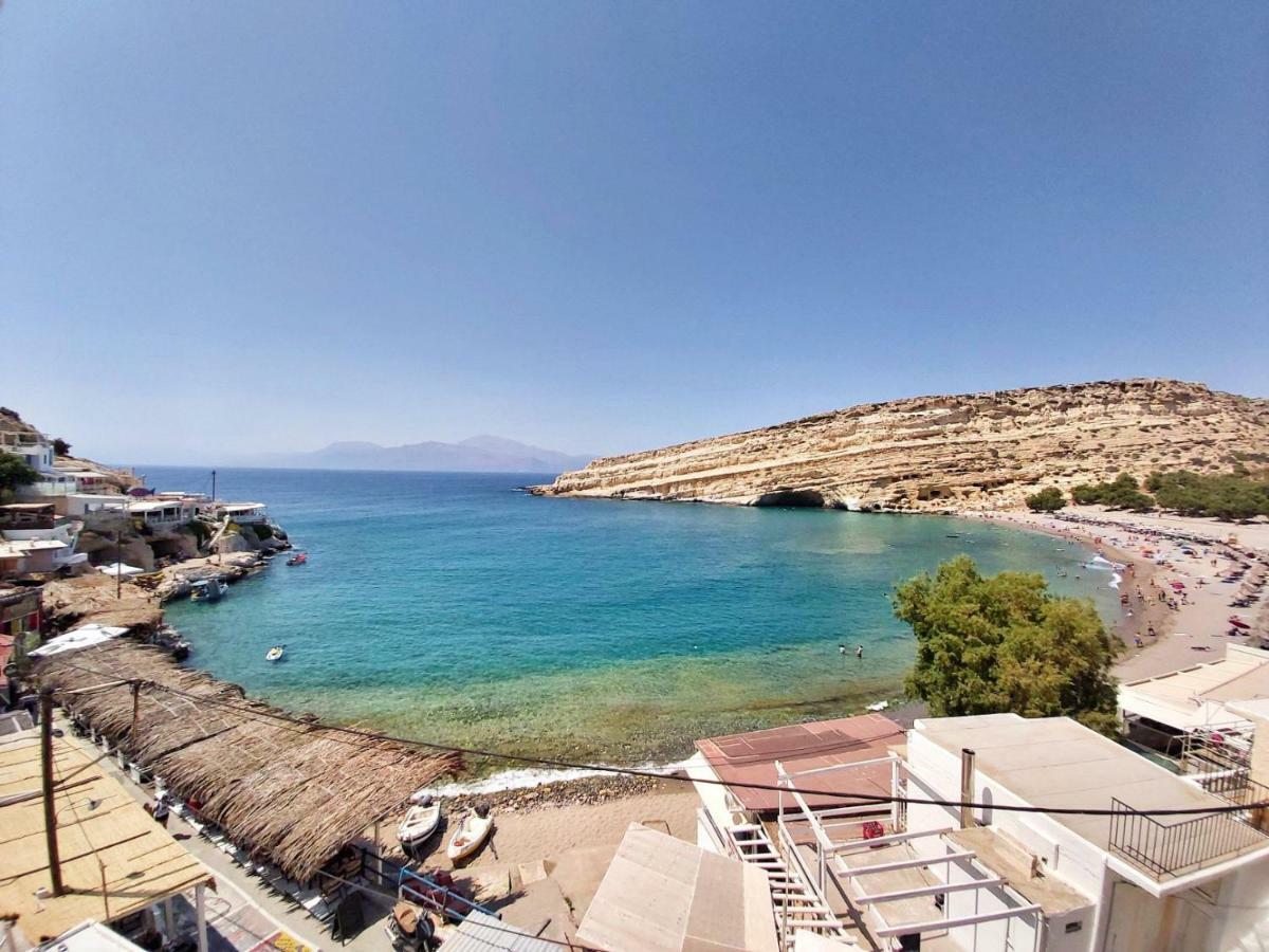 Beach View Matala Bagian luar foto